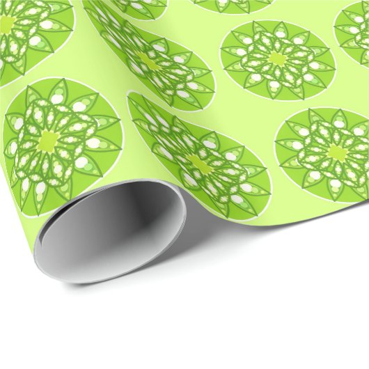 Mandala in tinten groen cadeaupapier (Rol Hoek)