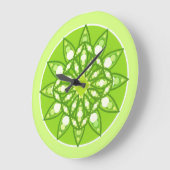 Mandala in tinten groen grote klok (Hoek)