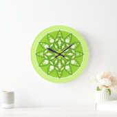Mandala in tinten groen grote klok (Huis)