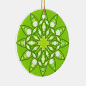 Mandala in tinten groen keramisch ornament (Rechts)