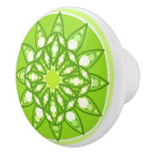 Mandala in tinten groen keramische knop (Rechts)