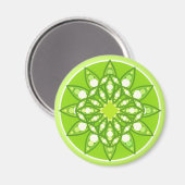 Mandala in tinten groen magneet (Voorkant / Achterkant)