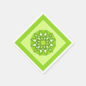 Mandala in tinten groen servetten (Hoek)