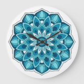 Mandala in turquoise groen grote klok (Voorkant)