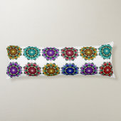 Mandala in various colours lichaamskussen (Achterkant)