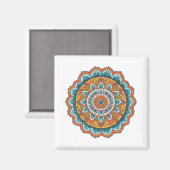 mandala in verschillende kleuren magneet (Voorkant / Achterkant)