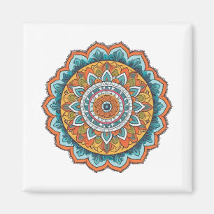 mandala in verschillende kleuren magneet