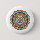 mandala in verschillende kleuren ronde button 5,7 cm (Voorkant)