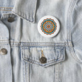 mandala in verschillende kleuren ronde button 5,7 cm (In situ)