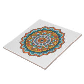 mandala in verschillende kleuren tegeltje (Zijkant)