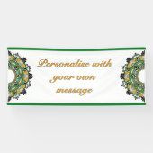 Mandala in yellow & green spandoek (Horizontaal)