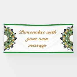 Mandala in yellow & green spandoek