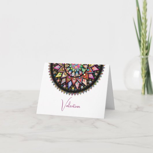 Mandala, India Geïnspireerde Note Kaart (Voorkant)