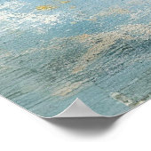 mandala indien aux teintes turquoise et orange poster (Hoek)