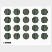 Mandala Inspiratie 6 Ronde Sticker (Vel)