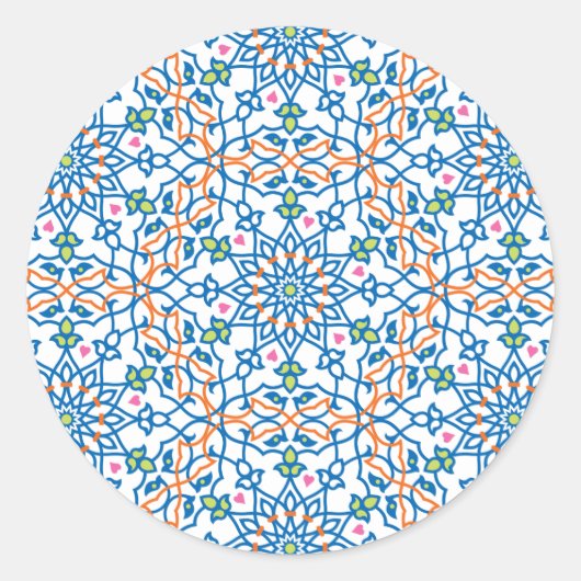 Mandala Inspiration 3 Ronde Sticker (Voorkant)