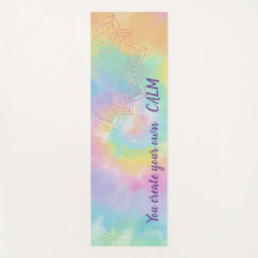 Mandala - Je Creëer Uw Eigen Kalme Regenboog Tie D Yogamat (Voorkant)