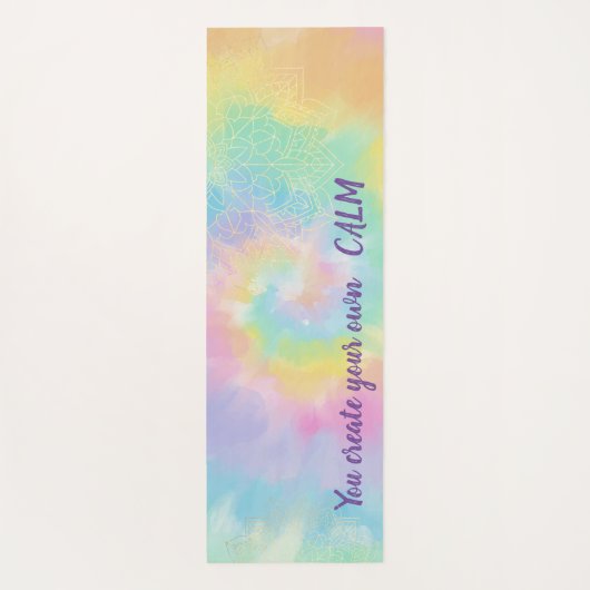 Mandala - Je Creëer Uw Eigen Kalme Regenboog Tie D Yogamat (Achterkant)