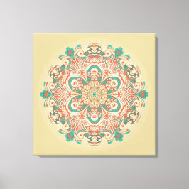 Mandala Kaleidoscoop - Ingepakt Canvas Afdruk