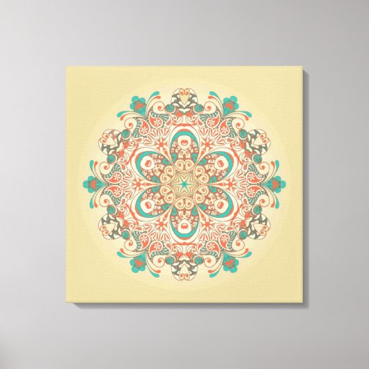 Mandala Kaleidoscoop - Ingepakt Canvas Afdruk (Voorkant)