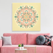 Mandala Kaleidoscoop - Ingepakt Canvas Afdruk (Insitu (Woonkamer))