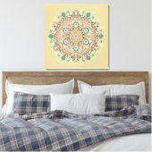 Mandala Kaleidoscoop - Ingepakt Canvas Afdruk (Insitu (Slaapkamer))