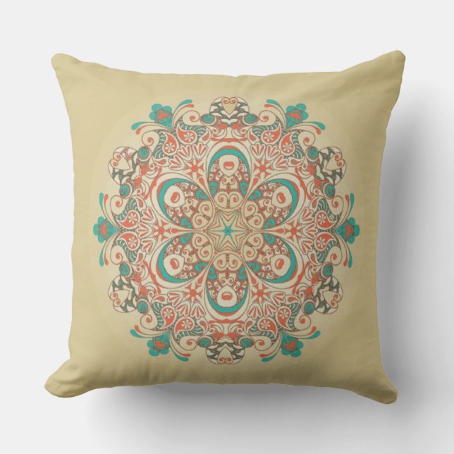 Mandala Kaleidoscoop Mandala - Kussen (Voorkant)