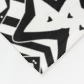 Mandala, kaleidoscoop, zwart-wit, ornament fleece deken (Hoek)