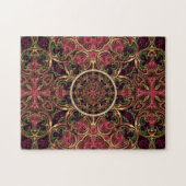 Mandala, Kaleidoscope, Abstract bosgebied Legpuzzel (Horizontaal)