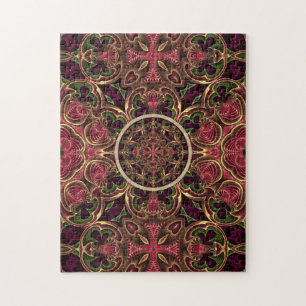 Mandala, Kaleidoscope, Abstract bosgebied Legpuzzel