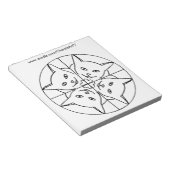 Mandala Kaleidoscope Katten Kleurende Notitieblokk Notitieblok (Schuin)
