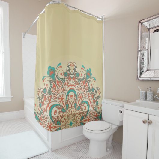 Mandala Kaleidoscope Mosaiic - Shower Curtain Douchegordijn (In situ)