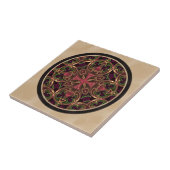 Mandala, Kaleidoscopic Cross Abstract Tegeltje (Zijkant)