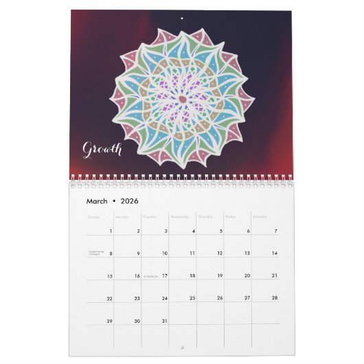 Mandala Kalender (Mar 2026)
