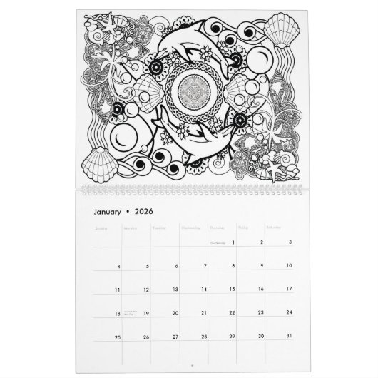 Mandala kalender 2017 (Jan 2026)