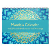 Mandala kalender met maandelijkse vogelstenen (Hoes)
