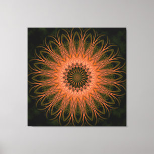 Mandala Kant Vorm Natuur Kleuren Canvas Afdruk