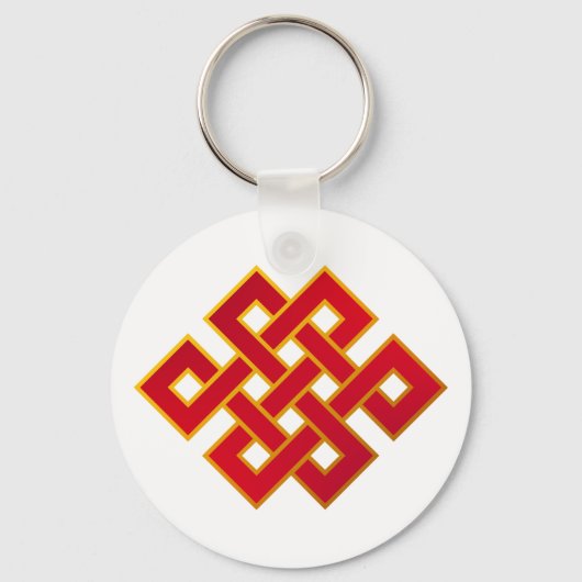 Mandala Karma Buddhism Eternal Knot Sleutelhanger (Voorkant)
