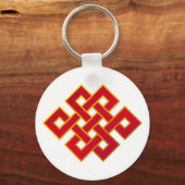 Mandala Karma Buddhism Eternal Knot Sleutelhanger (Voorkant)