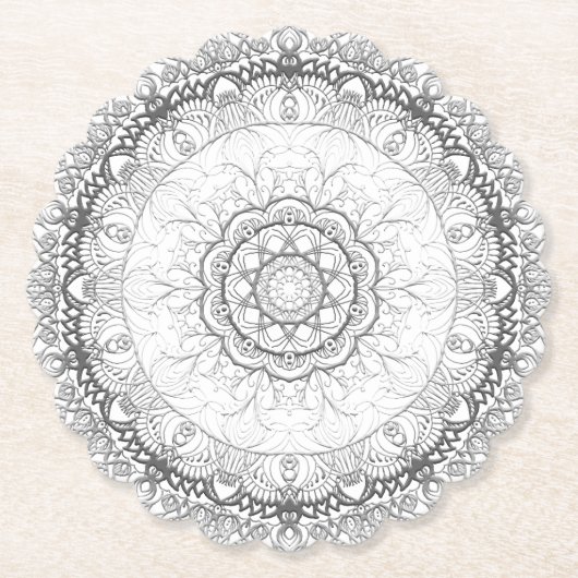 Mandala Kartonnen Onderzetters (Voorkant)