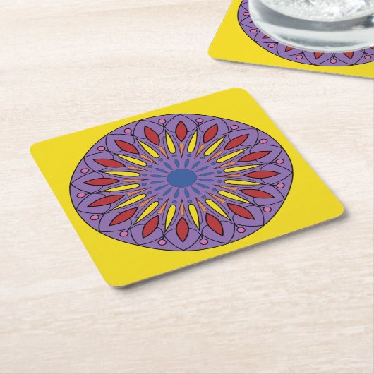 Mandala Kartonnen Onderzetters (Schuin)