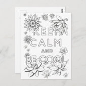 Mandala keep calm and be cool briefkaart (Voorkant / Achterkant)
