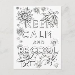 Mandala keep calm and be cool briefkaart