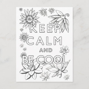 Mandala keep calm and be cool briefkaart