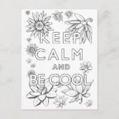 Mandala keep calm and be cool briefkaart (Voorkant)