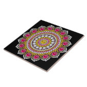 Mandala keramische tegel tegeltje (Zijkant)