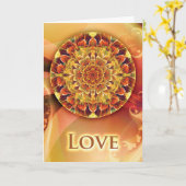 Mandala kerstkaart met Runi Quote Kaart (Gele Bloem)