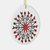 Mandala kerstversiering keramisch ornament (Rechts)