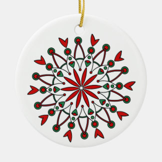 Mandala kerstversiering keramisch ornament