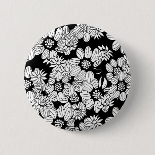 mandala kleurpagina voor kalmering ronde button 5,7 cm